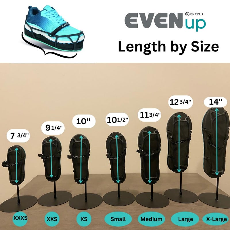 EVENup The Authentic Shoe Balancer Size X-Large for use with Walking Boot or leg length discrepancy. Improves your gait using a variety of height adjustments. - Image 4
